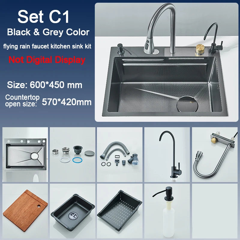 Stainless Steel Sink and Faucet