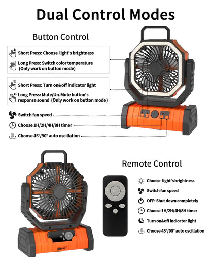 CampCool Max Rechargeable Camping Fan