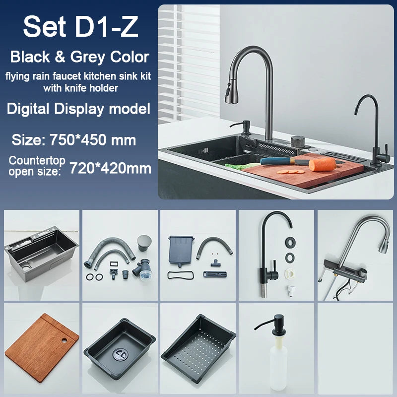 Stainless Steel Sink and Faucet