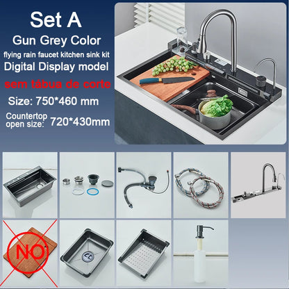 Stainless Steel Sink and Faucet