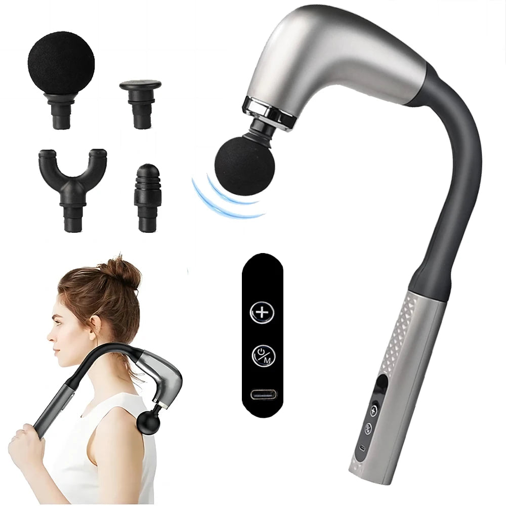 Flex Ease Pro Massage Gun with Extended Handle and Elbow