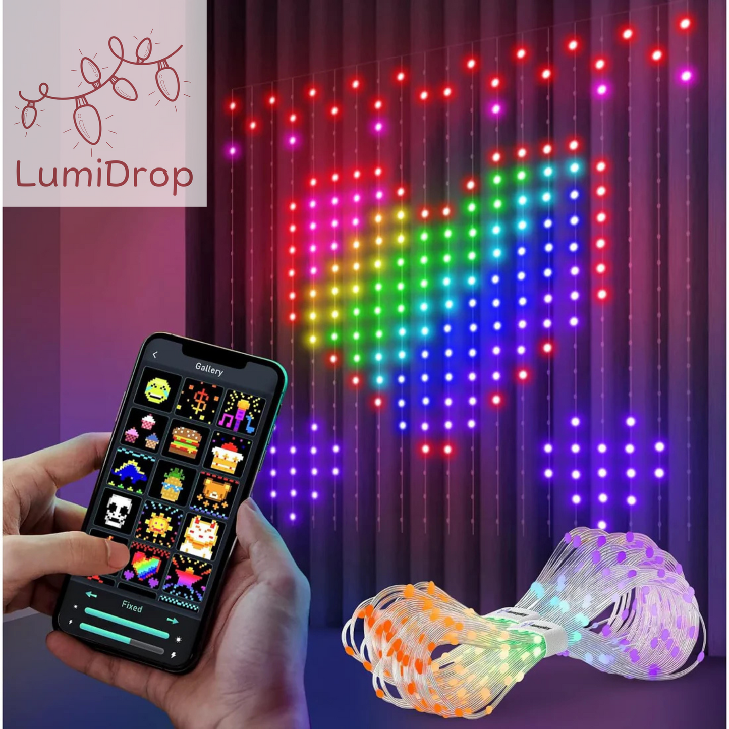 LumiDrop- Smart Curtain Led Lights